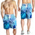 Hawaiian Map Hibiscus Flower Turtle Polynesian Men's Shorts Blue - AH - Polynesian Pride