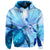 Custom Hawaiian Map Hibiscus Flower Turtle Polynesian Hoodie Blue - Polynesian Pride