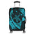 Hawaiian Map Hibiscus Turtle Fish Hook Polynesian Luggage Covers Blue - AH Black - Polynesian Pride