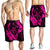 Hawaiian Map Hibiscus Turtle Fish Hook Polynesian Men's Shorts Pink - AH - Polynesian Pride