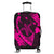 Hawaiian Map Hibiscus Turtle Fish Hook Polynesian Luggage Covers Pink - AH Black - Polynesian Pride