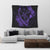 Hawaiian Map Hibiscus Turtle Fish Hook Polynesian Tapestry Purple - AH - Polynesian Pride