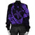 Hawaiian Map Hibiscus Turtle Fish Hook Polynesian Bomber Jacket Purple - AH - Polynesian Pride