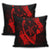 Hawaiian Map Hibiscus Turtle Fish Hook Polynesian Pillow Covers Red - AH - Polynesian Pride