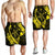 Hawaiian Map Hibiscus Turtle Fish Hook Polynesian Men's Shorts Yellow - AH - Polynesian Pride