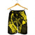 Hawaiian Map Hibiscus Turtle Fish Hook Polynesian Men's Shorts Yellow - AH - Polynesian Pride