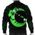 Hawaiian Map Hibiscus Turtle Polynesian Moon Bomber Jacket Green - AH - Polynesian Pride