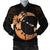 Hawaiian Map Hibiscus Turtle Polynesian Moon Bomber Jacket Orange - AH Black Unisex - Polynesian Pride