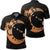 Hawaiian Map Hibiscus Turtle Polynesian Moon Polo Shirt Orange Unisex Black - Polynesian Pride