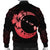 Hawaiian Map Hibiscus Turtle Polynesian Moon Bomber Jacket Red - AH - Polynesian Pride