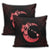 Hawaiian Map Hibiscus Turtle Polynesian Moon Pillow Covers Red - AH - Polynesian Pride