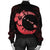 Hawaiian Map Hibiscus Turtle Polynesian Moon Bomber Jacket Red - AH - Polynesian Pride