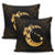 Hawaiian Map Hibiscus Turtle Polynesian Moon Pillow Covers Yellow - AH - Polynesian Pride