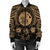 Hawaiian Map Honu Hibiscus Tropic Gold Polynesian Bomber Jacket - AH - Polynesian Pride