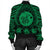 Hawaiian Map Honu Hibiscus Tropic Green Polynesian Bomber Jacket - AH - Polynesian Pride