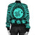 Hawaiian Map Honu Hibiscus Tropic Turquoise Polynesian Bomber Jacket - AH - Polynesian Pride