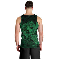 Hawaiian Map Hula Girl Hibiscus Kanaka Polynesian Tank Top - Green - AH - Polynesian Pride