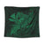 Hawaiian Map Hula Girl Hibiscus Kanaka Polynesian Tapestry - Green - AH Wall Tapestry Black - Polynesian Pride