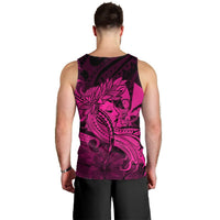 Hawaiian Map Hula Girl Hibiscus Kanaka Polynesian Tank Top - Pink - AH - Polynesian Pride