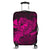 Hawaiian Map Hula Girl Hibiscus Kanaka Polynesian Luggage Covers - Pink - AH Black - Polynesian Pride