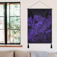Hawaiian Map Hula Girl Hibiscus Kanaka Polynesian Hanging Poster - Purple - AH - Polynesian Pride