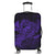 Hawaiian Map Hula Girl Hibiscus Kanaka Polynesian Luggage Covers - Purple - AH Black - Polynesian Pride