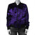 Hawaiian Map Hula Girl Hibiscus Kanaka Polynesian Bomber Jacket - Purple - AH - Polynesian Pride