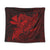 Hawaiian Map Hula Girl Hibiscus Kanaka Polynesian Tapestry - Red - AH Wall Tapestry Black - Polynesian Pride