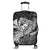 Hawaiian Map Hula Girl Hibiscus Kanaka Polynesian Luggage Covers - White - AH Black - Polynesian Pride