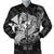 Hawaiian Map Hula Girl Hibiscus Kanaka Polynesian Bomber Jacket - White - AH Black Unisex - Polynesian Pride