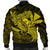 Hawaiian Map Hula Girl Hibiscus Kanaka Polynesian Bomber Jacket - Yellow - AH - Polynesian Pride