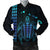 Hawaiian Map Kakau Turtle Polynesian Bomber Jacket - Blue - AH Black Unisex - Polynesian Pride