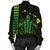 Hawaiian Map Kakau Turtle Polynesian Bomber Jacket - Green - AH - Polynesian Pride