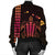 Hawaiian Map Kakau Turtle Polynesian Bomber Jacket - Orange - AH - Polynesian Pride