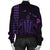 Hawaiian Map Kakau Turtle Polynesian Bomber Jacket - Purple - AH - Polynesian Pride