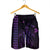 Hawaiian Map Kakau Turtle Polynesian Men's Shorts - Purple - AH - Polynesian Pride
