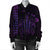 Hawaiian Map Kakau Turtle Polynesian Bomber Jacket - Purple - AH - Polynesian Pride