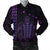 Hawaiian Map Kakau Turtle Polynesian Bomber Jacket - Purple - AH Black Unisex - Polynesian Pride