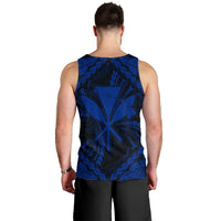 Hawaiian Map Kanaka Hibiscus Blue Polynesian Tank Top - AH - Polynesian Pride