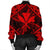 Hawaiian Map Kanaka Hibiscus Red Polynesian Bomber Jacket - AH - Polynesian Pride