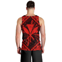 Hawaiian Map Kanaka Hibiscus Red Polynesian Tank Top - AH - Polynesian Pride