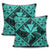 Hawaiian Map Kanaka Hibiscus Turquoise Polynesian Pillow Covers - AH - Polynesian Pride