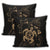 Hawaiian Map Kanaka Hibiscus Turtle Gold Polynesian Pillow Covers - AH - Polynesian Pride