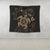 Hawaiian Map Kanaka Hibiscus Turtle Gold Polynesian Tapestry - AH - Polynesian Pride