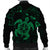 Hawaiian Map Kanaka Hibiscus Turtle Green Polynesian Bomber Jacket - AH - Polynesian Pride