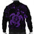 Hawaiian Map Kanaka Hibiscus Turtle Purple Polynesian Bomber Jacket - AH - Polynesian Pride