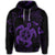 Hawaiian Map Kanaka Hibiscus Turtle Purple Polynesian Hoodie - Polynesian Pride