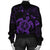 Hawaiian Map Kanaka Hibiscus Turtle Purple Polynesian Bomber Jacket - AH - Polynesian Pride