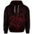 Hawaiian Map Kanaka Hibiscus Turtle Red Polynesian Hoodie - Polynesian Pride