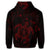 Hawaiian Map Kanaka Hibiscus Turtle Red Polynesian Hoodie - Polynesian Pride